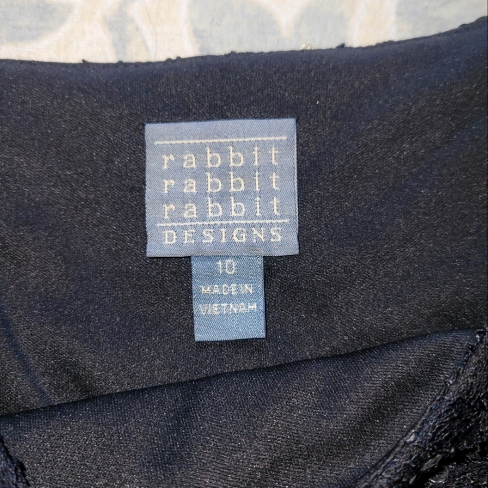 Dressy black and sequin Rabbit Rabbit Rabbit Designs dress size 10. - Picture 4 of 6